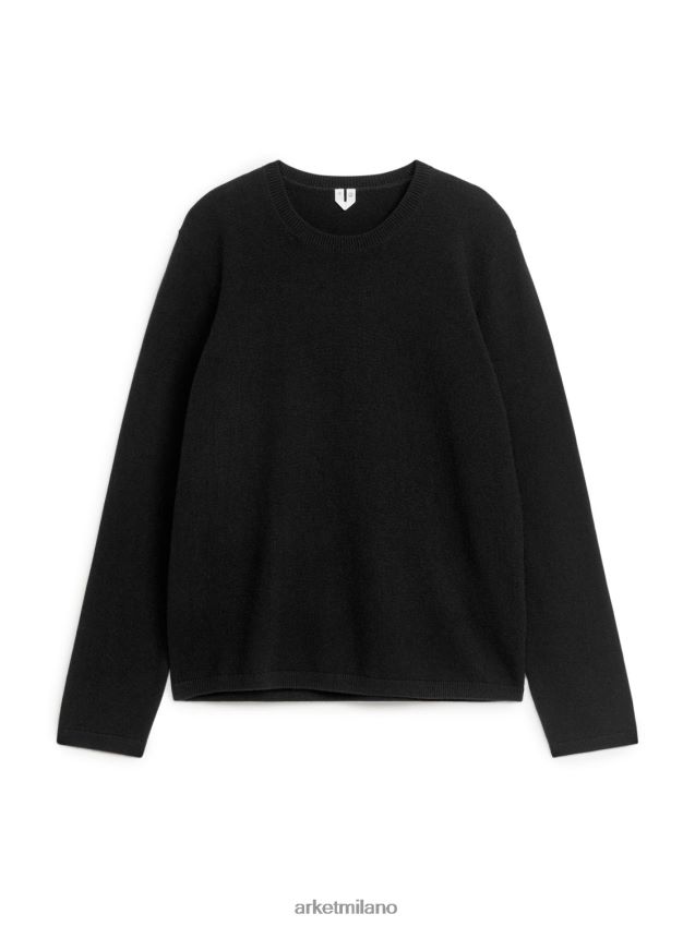 vestiario esso ARKET donne maglione in cashmere nero 6F0F6L440