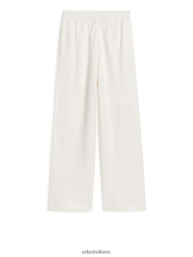 vestiario esso ARKET donne morbidi pantaloni della tuta a gamba larga bianco 6F0F6L519