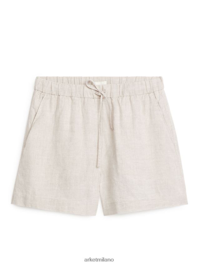 vestiario esso ARKET donne pantaloncini di lino beige 6F0F6L171