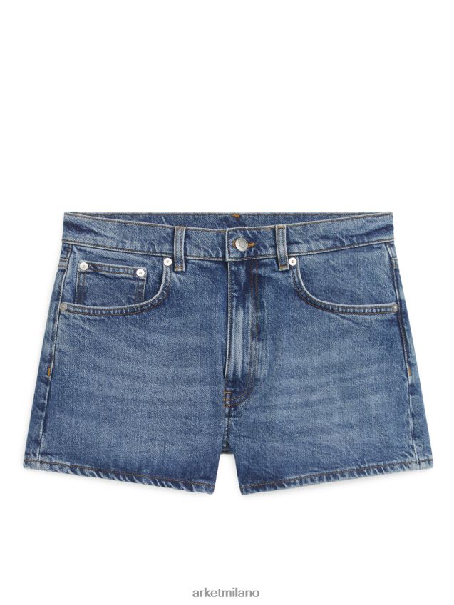 vestiario esso ARKET donne pantaloncini in denim elasticizzato blu lavato 6F0F6L150
