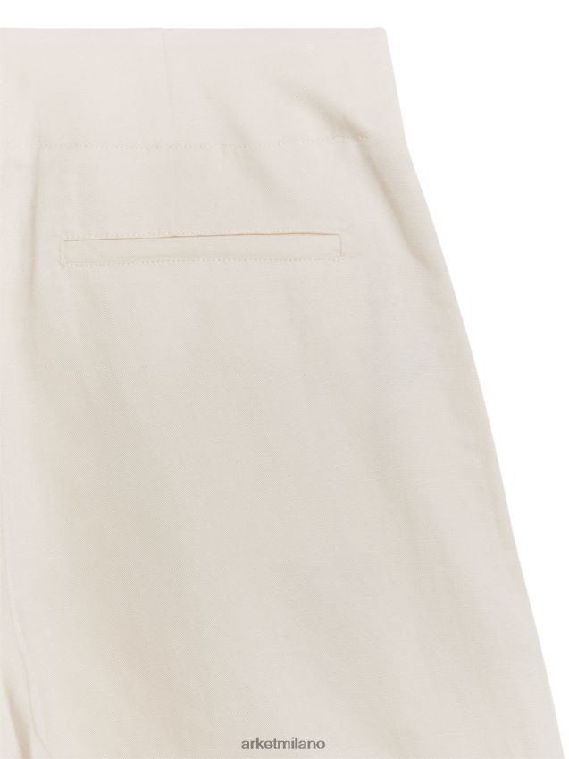 vestiario esso ARKET donne pantaloncini oversize in misto lino bianco 6F0F6L184