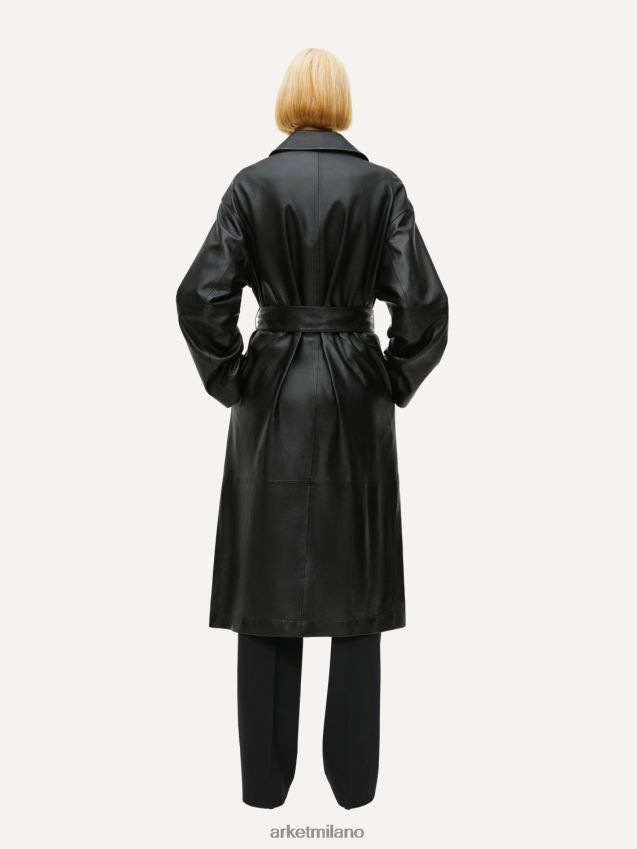 vestiario esso ARKET donne pantaloni ampi in misto lana nero 6F0F6L217