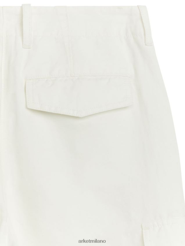 vestiario esso ARKET donne pantaloni cargo in misto lino bianco 6F0F6L173