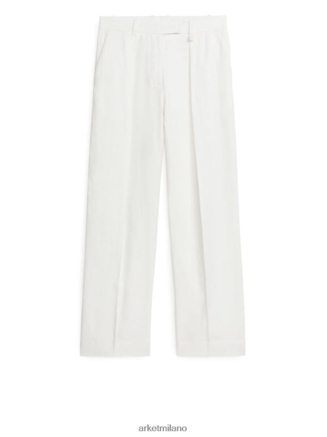 vestiario esso ARKET donne pantaloni di lino bianco 6F0F6L189