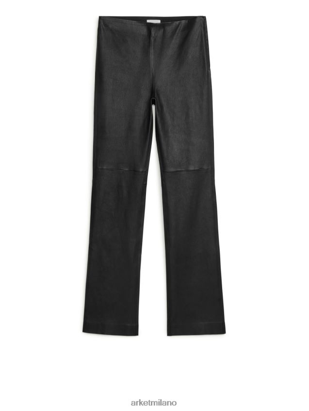 vestiario esso ARKET donne pantaloni in pelle elasticizzata nero 6F0F6L222