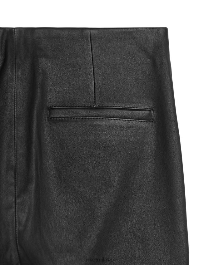 vestiario esso ARKET donne pantaloni in pelle elasticizzata nero 6F0F6L222