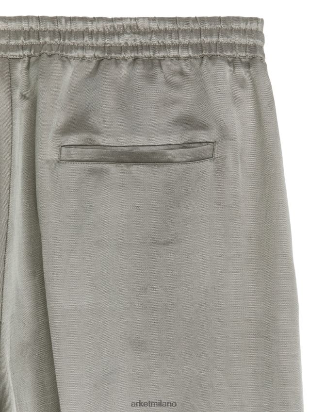 vestiario esso ARKET donne pantaloni larghi di raso grigio 6F0F6L197