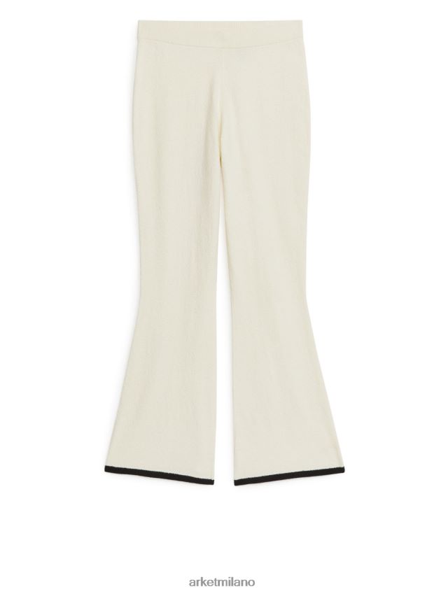 vestiario esso ARKET donne pantaloni svasati in bouclé bianco 6F0F6L206