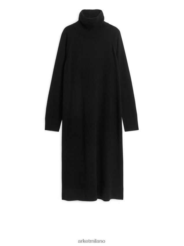 vestiario esso ARKET donne abito dolcevita in cashmere nero 6F0F6L136