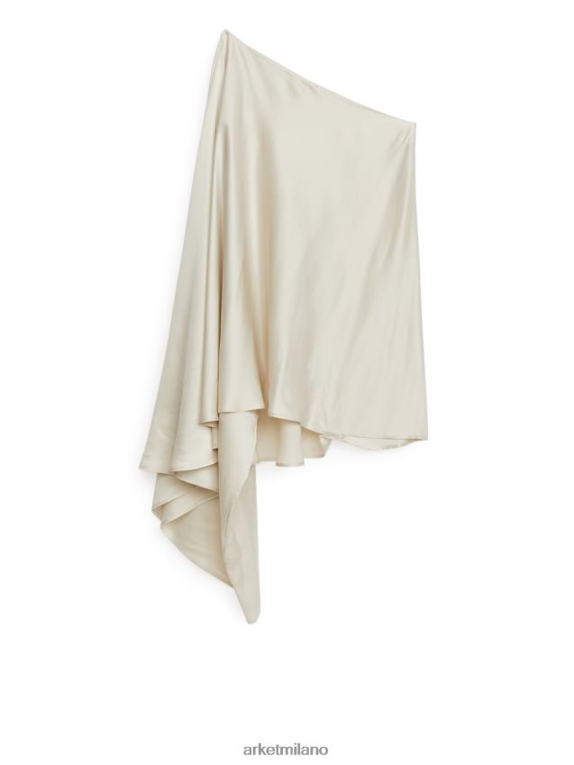 vestiario esso ARKET donne abito midi asimmetrico bianco 6F0F6L73