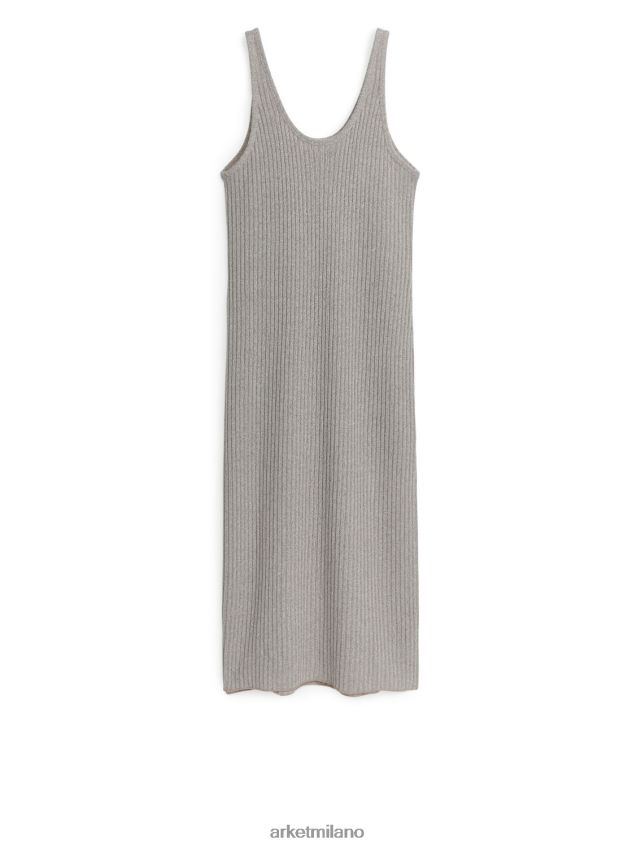 vestiario esso ARKET donne abito midi in maglia a coste neo 6F0F6L90