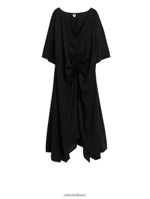 vestiario esso ARKET donne abito midi in maglia nero 6F0F6L96