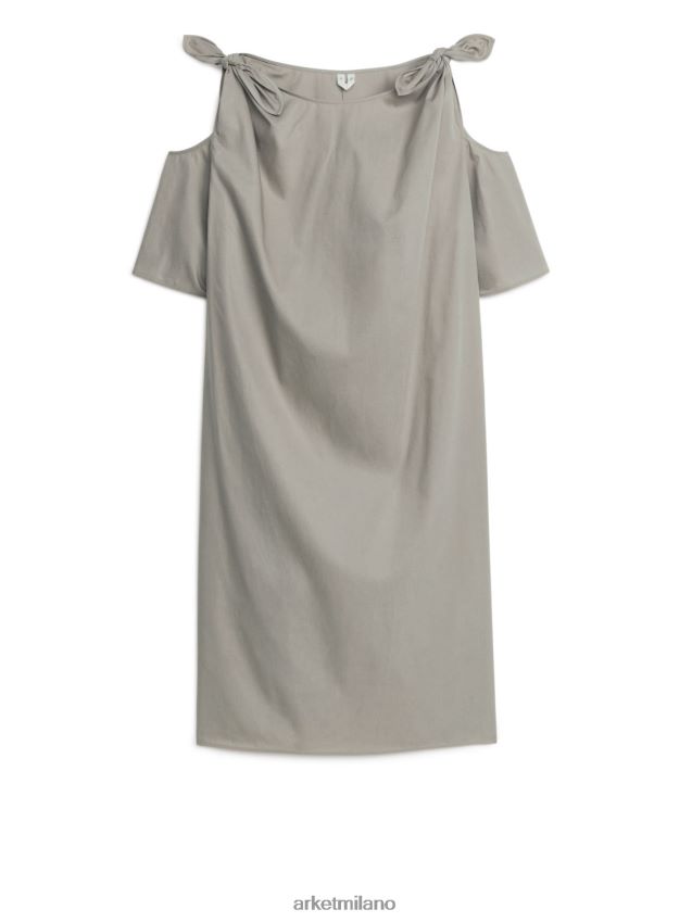 vestiario esso ARKET donne abito midi ritagliato tortora 6F0F6L91