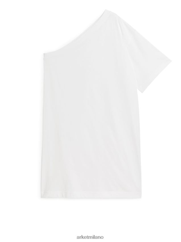 vestiario esso ARKET donne abito t-shirt monospalla bianco 6F0F6L83