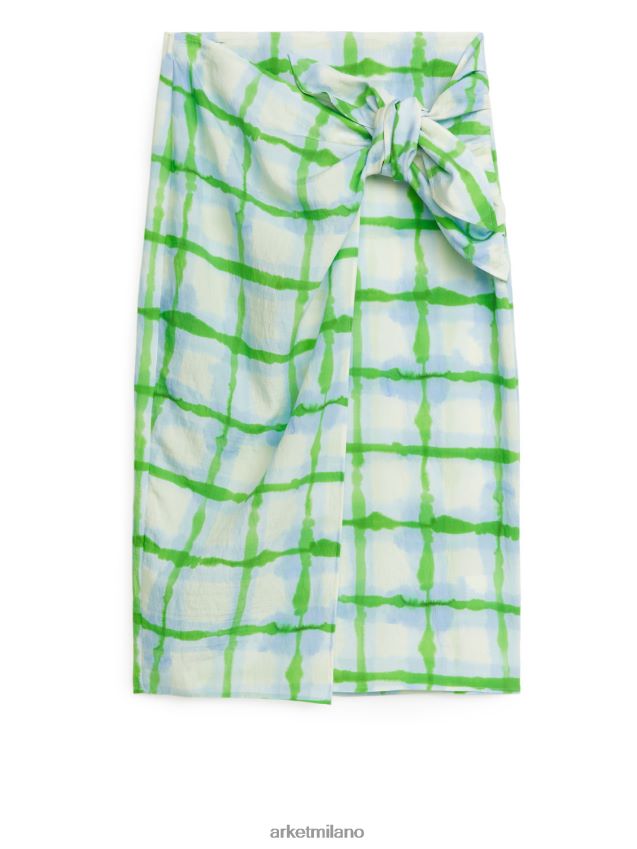 vestiario esso ARKET donne gonna a portafoglio stampata bianco/verde/blu 6F0F6L254