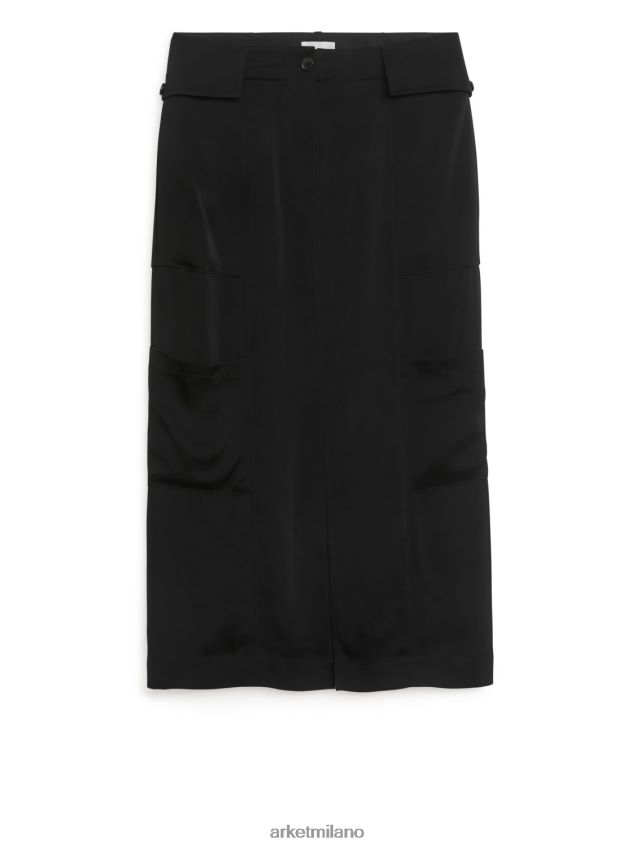 vestiario esso ARKET donne gonna cargo nero 6F0F6L262