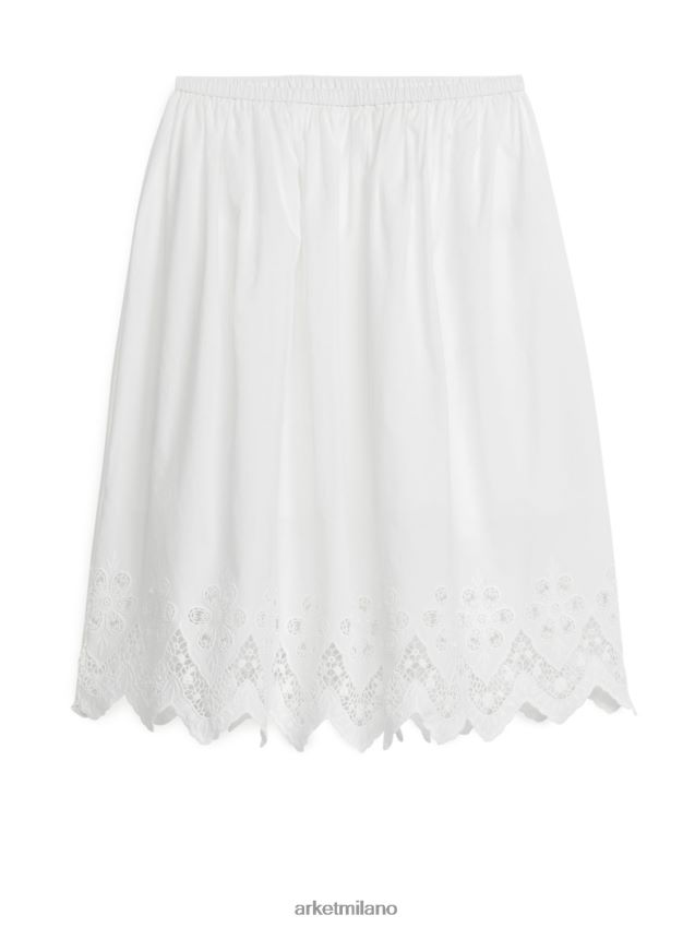 vestiario esso ARKET donne gonna con finiture in pizzo bianco 6F0F6L244