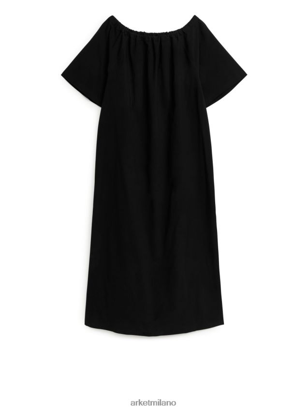 vestiario esso ARKET donne maxi abito con spalle scoperte nero 6F0F6L99