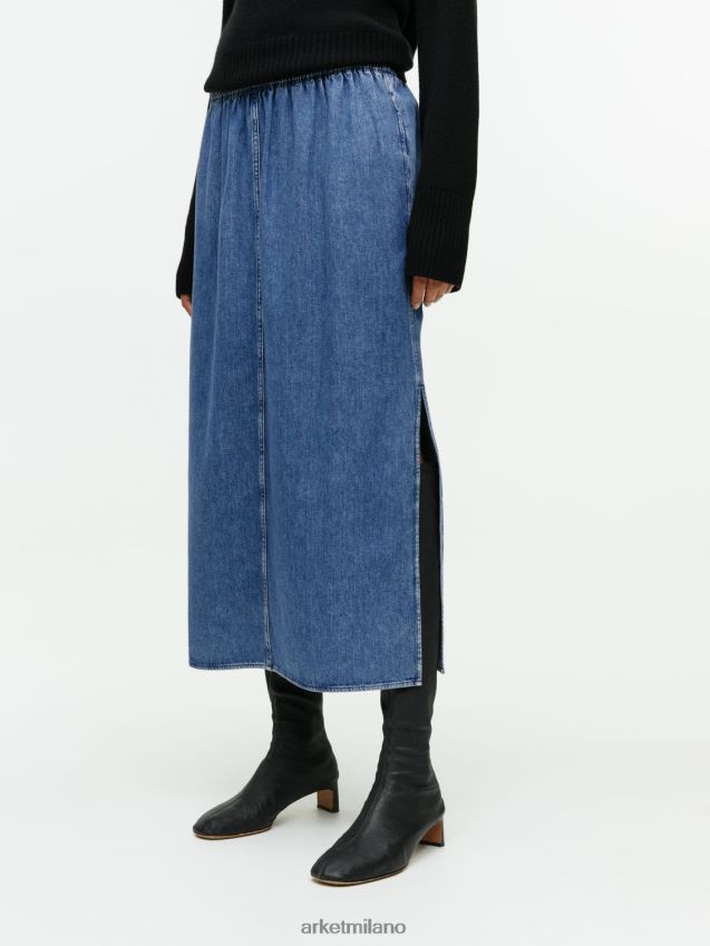 vestiario esso ARKET donne maxi gonna di jeans blu 6F0F6L248