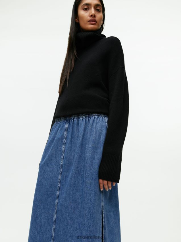 vestiario esso ARKET donne maxi gonna di jeans blu 6F0F6L248