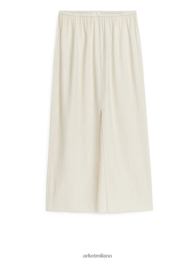 vestiario esso ARKET donne maxi gonna stropicciata bianco 6F0F6L258