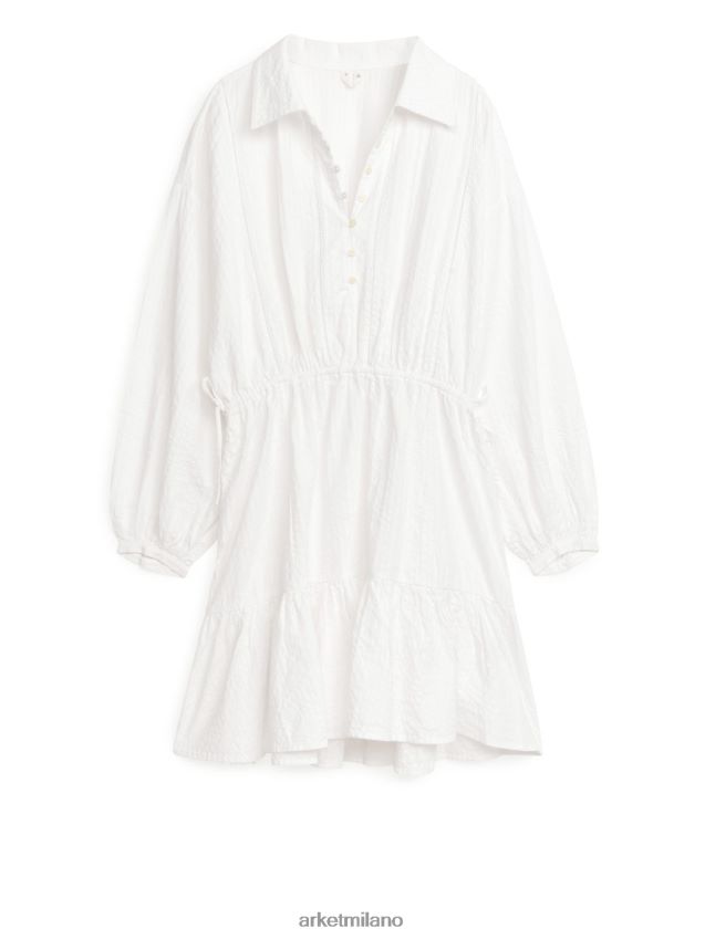 vestiario esso ARKET donne miniabito in cotone bianco 6F0F6L108