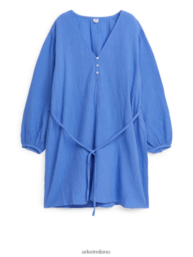 vestiario esso ARKET donne miniabito in cotone blu 6F0F6L74