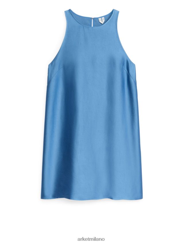 vestiario esso ARKET donne miniabito squadrato blu 6F0F6L86