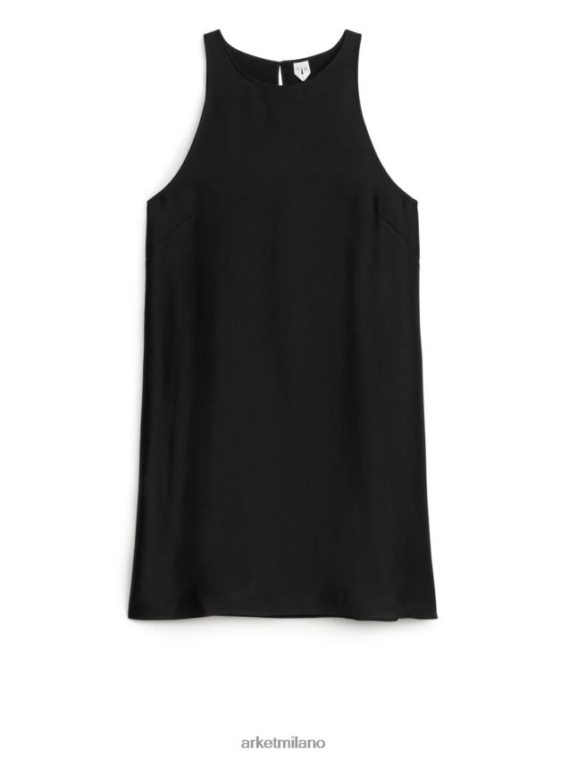 vestiario esso ARKET donne miniabito squadrato nero 6F0F6L88