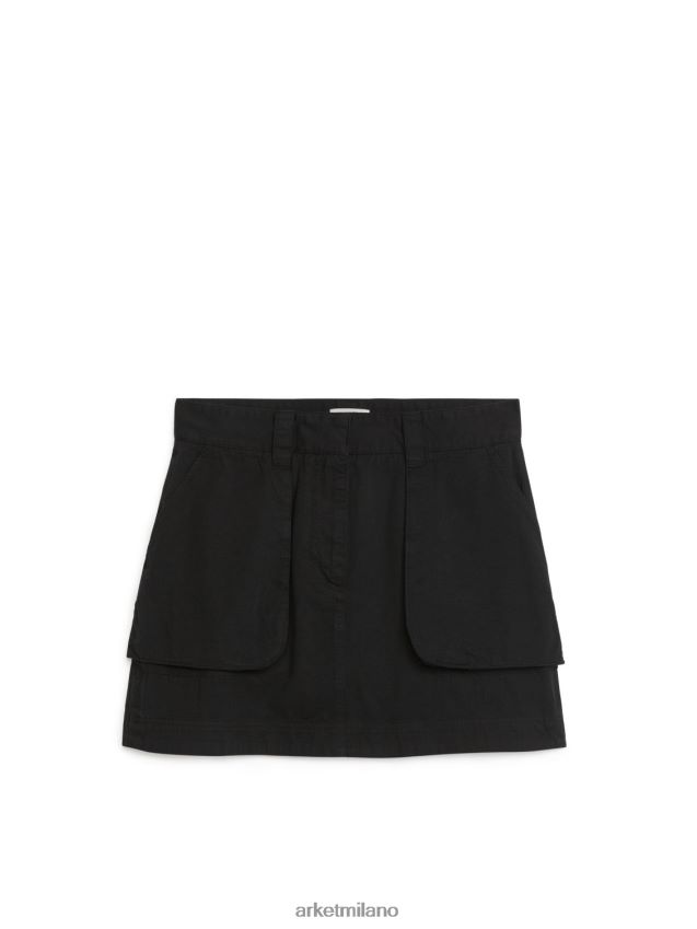vestiario esso ARKET donne minigonna cargo nero 6F0F6L260