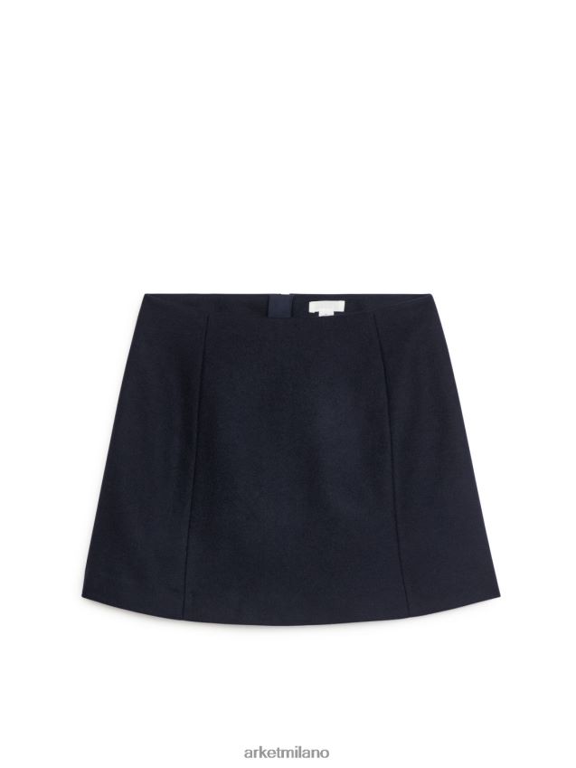 vestiario esso ARKET donne minigonna in lana blu scuro 6F0F6L269