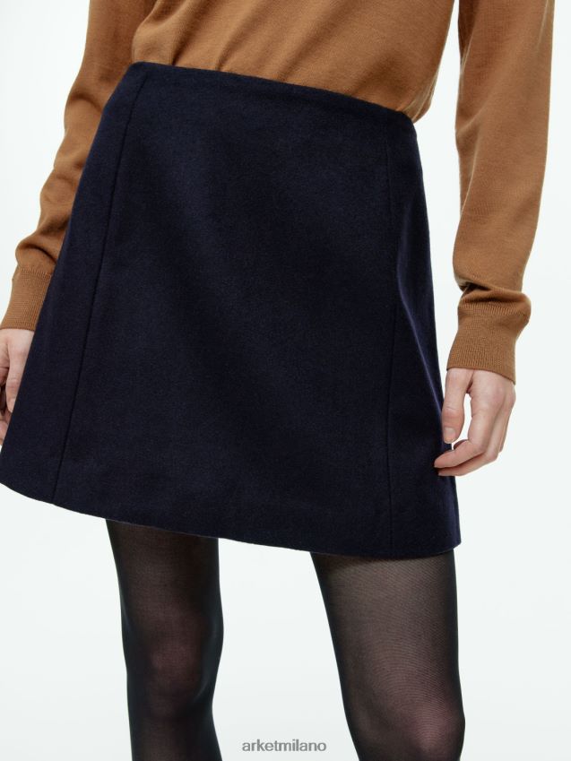 vestiario esso ARKET donne minigonna in lana blu scuro 6F0F6L269