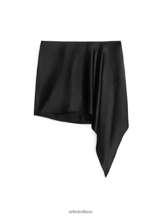 vestiario esso ARKET donne minigonna in raso grigio scuro 6F0F6L246