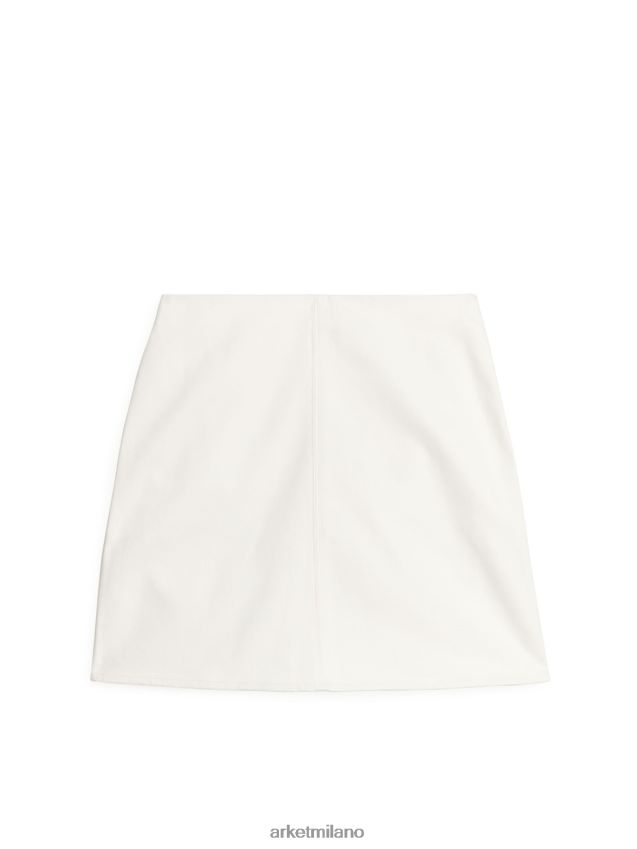 vestiario esso ARKET donne minigonna in twill di cotone bianco 6F0F6L271
