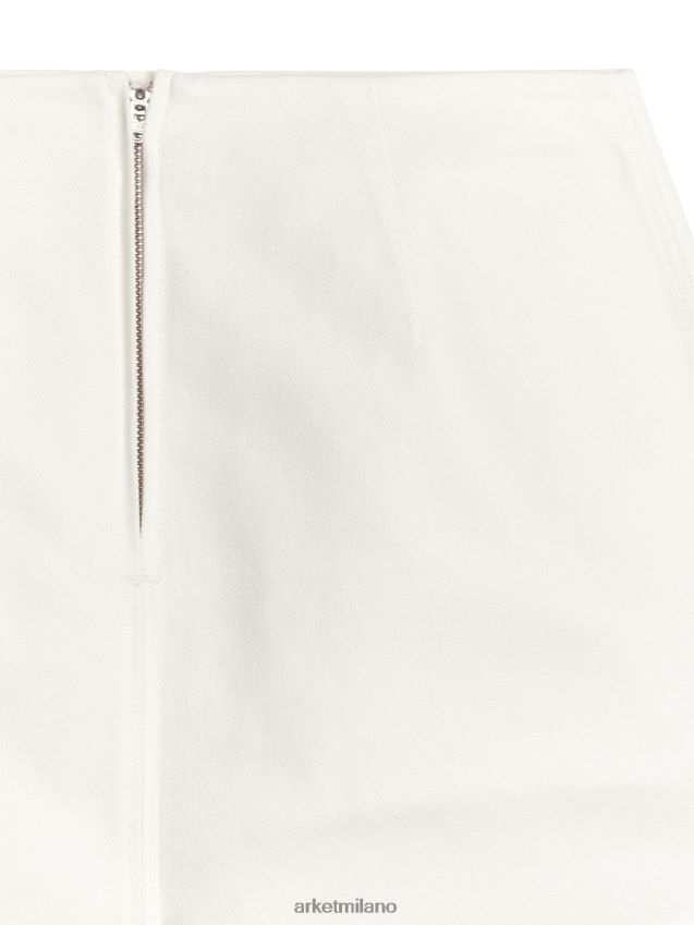 vestiario esso ARKET donne minigonna in twill di cotone bianco 6F0F6L271