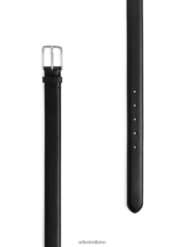 Accessori esso ARKET uomini cintura di pelle nero 6F0F6L1330
