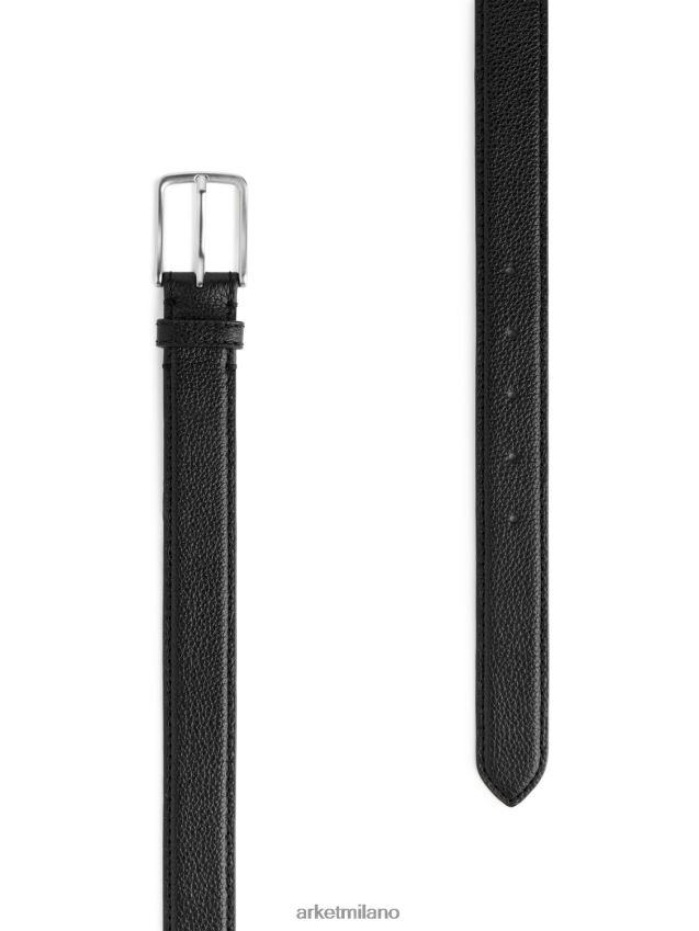 Accessori esso ARKET uomini cintura di pelle nero 6F0F6L1334