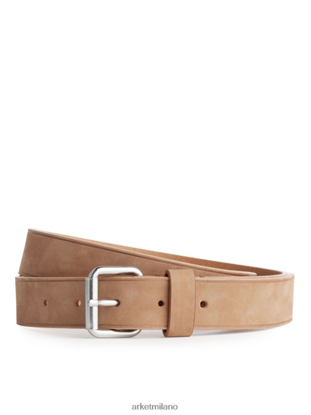 Accessori esso ARKET uomini cintura in nabuk beige 6F0F6L1329