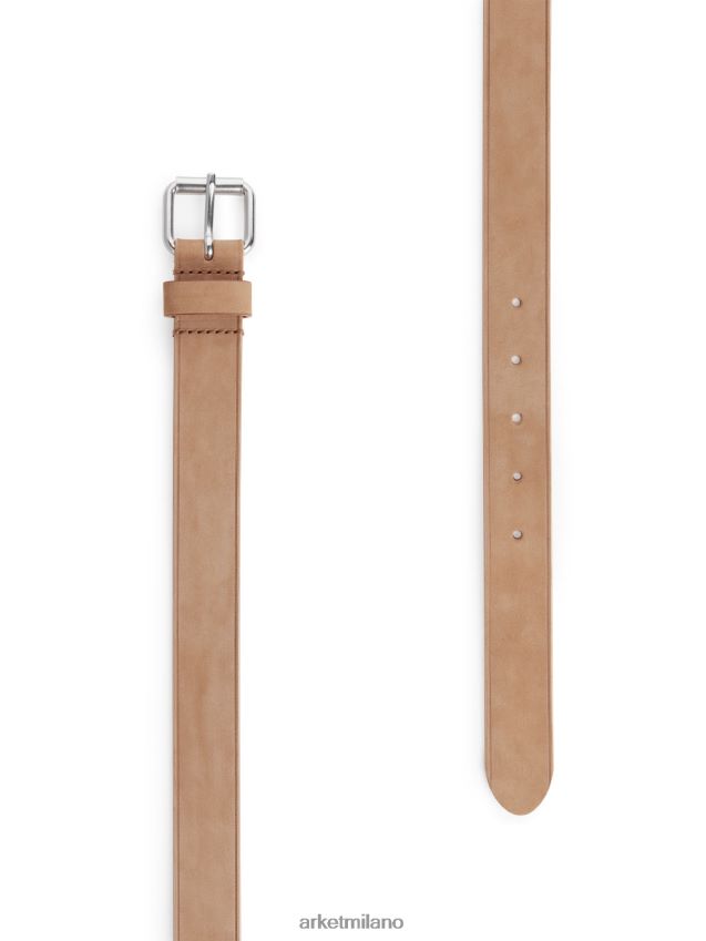 Accessori esso ARKET uomini cintura in nabuk beige 6F0F6L1329