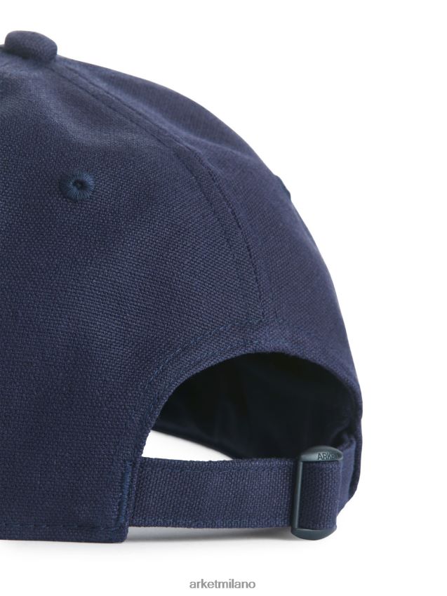 Accessori esso ARKET uomini berretto di canapa-cotone blu scuro 6F0F6L1297
