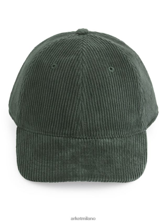Accessori esso ARKET uomini berretto di velluto a coste verde scuro 6F0F6L1291