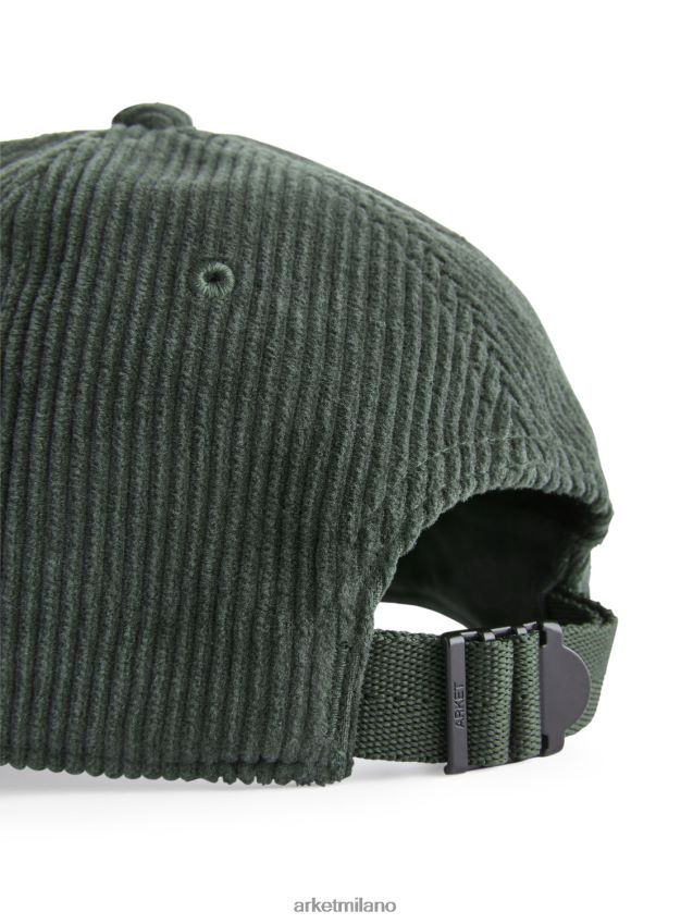 Accessori esso ARKET uomini berretto di velluto a coste verde scuro 6F0F6L1291