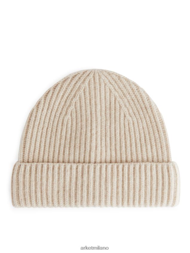Accessori esso ARKET uomini berretto in misto cashmere bianco 6F0F6L887