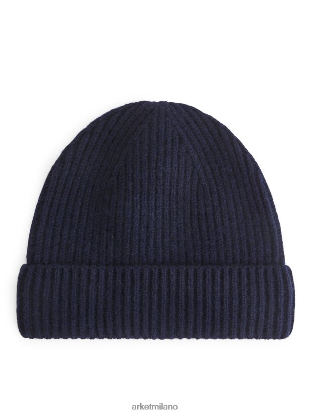 Accessori esso ARKET uomini berretto in misto cashmere blu scuro 6F0F6L1310