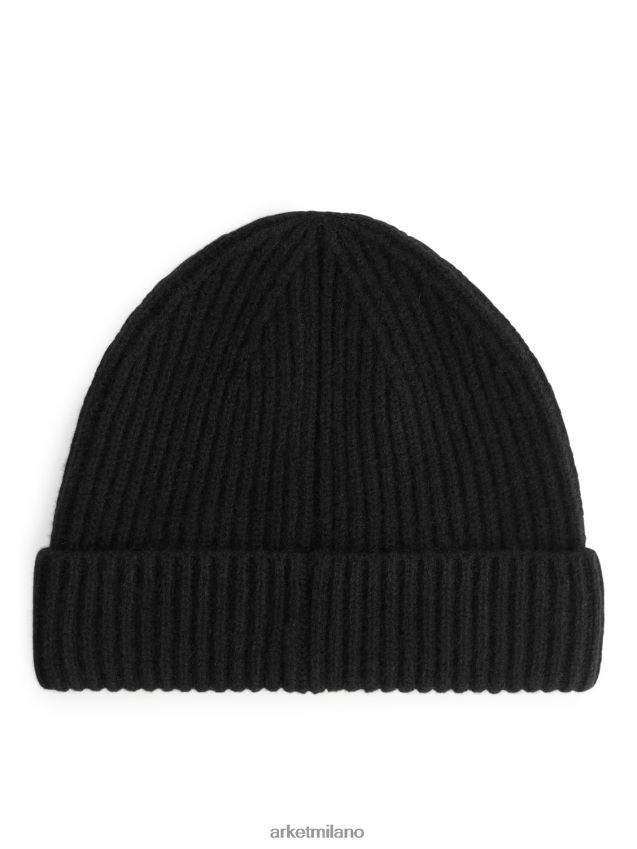 Accessori esso ARKET uomini berretto in misto cashmere nero 6F0F6L1311