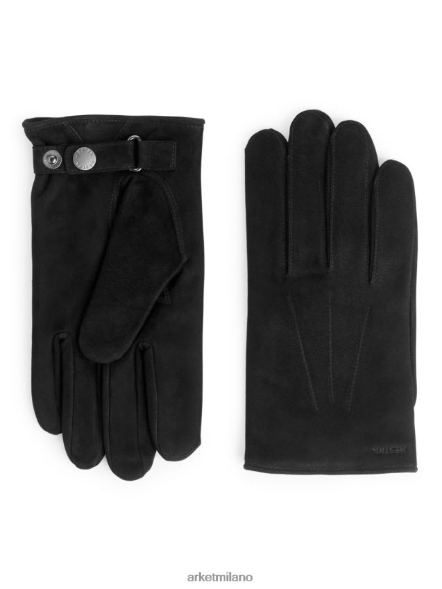 Accessori esso ARKET uomini Guanti in pelle scamosciata Hestra Robert nero 6F0F6L1325
