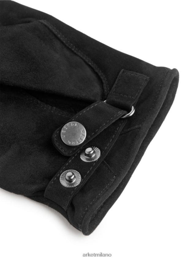 Accessori esso ARKET uomini Guanti in pelle scamosciata Hestra Robert nero 6F0F6L1325
