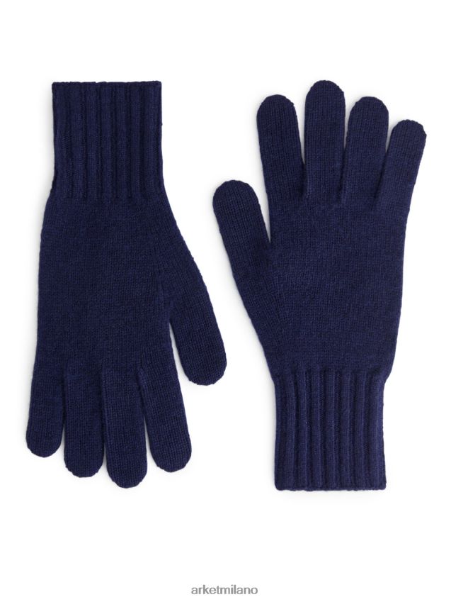 Accessori esso ARKET uomini guanti in cashmere blu scuro 6F0F6L1319