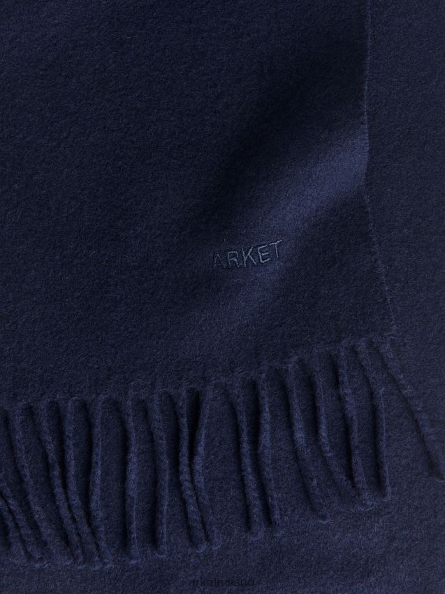 Accessori esso ARKET uomini sciarpa di cashmere intrecciata blu scuro 6F0F6L1312