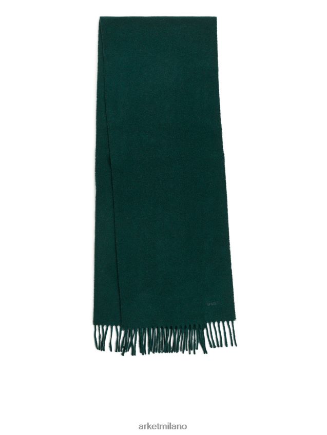 Accessori esso ARKET uomini sciarpa di cashmere intrecciata verde scuro 6F0F6L1314